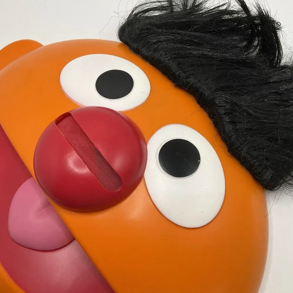 ERNIE Sesame Street Halloween Costume Mask Fits Adult Bert Orange Muppets